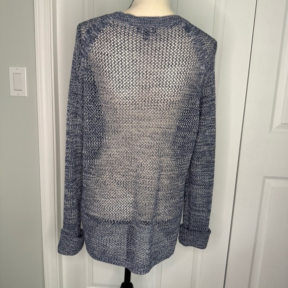 a.n.a Blue V-Neck long sleeve Sweater Lightweight Knit summer sweater size XL - Picture 7 of 9